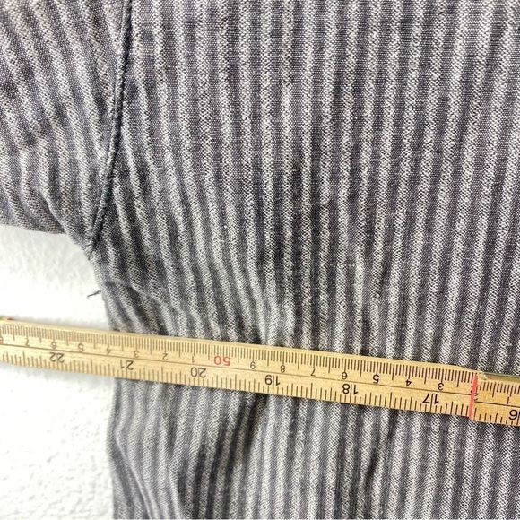 CALVIN KLEIN SPORT mens Button Front Shirt Small grey black striped vintage Y2k - Picture 6 of 7